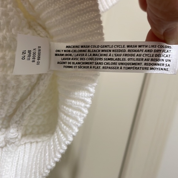 Old Navy white cotton bolero style cardigan (sz m) - Picture 5 of 8